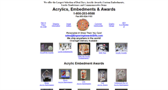 Desktop Screenshot of acrylicsembedmentsawards.com